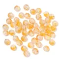 Two-color crackle glass round beads DIY handmade beaded jewelry making spacer accessories - 8mm (50 Pieces) / Golden Yellow