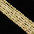 4mm natural gemstone loose beads round stone beads semi-finished jewelry making DIY supplies - 4mm (Approx 90-95 Pcs) / Mustard Jade