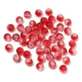 Red crackle glass round beads for DIY handmade beaded jewelry, bracelets, and necklaces. - 8mm (50 Pieces) / Red White