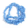 Perle di pietra schiacciata irregolare blu turchese naturale per creazione di gioielli - 8*5mm (circa 220 pezzi) / Pietra Triturata Blu Lago