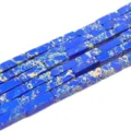 Blue Imperial Jasper Column Beads 13x4mm Rectangular Stone Beads DIY Jewelry Making - Style 2 / 29 Pieces/Pack / Dark Blue