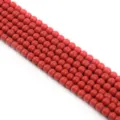 Rote 4mm matte Edelstein-Perlen lose für DIY-Schmuckherstellung und Handwerksprojekte. - 4mm (Ca. 90-95 Stk) / Koralle