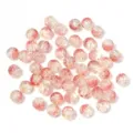 Two-color crackle glass round beads for DIY handmade jewelry, necklaces and accessories. - 8mm (50 Pieces) / Rose