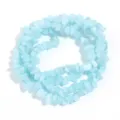 Perline sfuse di trucioli di turchese blu naturale per la produzione di gioielli bracciali collane fai da te - 8*5mm (circa 220 pezzi) / Pietre frantumate blu chiaro
