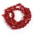 Perline di trucioli di pietra rossa naturale per braccialetto collana gioielli fai - 8*5mm (circa 220 pezzi) / Pietra Rossa