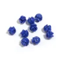 Perline rosa blu per creazione di gioielli DIY, confezione da 10 pezzi accessori - Blu Reale Floreale