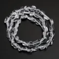 Hilo de cuentas de cuarzo transparente irregulares, ideal para la creación de joyas DIY. - Diámetro aprox. 5-10mm, Apertura aprox. 0.8mm (aprox. 45 piezas) / Freeform White Quartz
