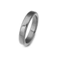 Hematite ring detail, smooth curved black stone band, minimalist DIY jewelry accessory close-up view design. - Inner Diameter 16mm / Thickness 2.2mm / Width 4mm / Black