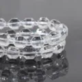 Braccialetto di perle di cristallo sfaccettato trasparente accessori fai da te brillanti. - Diametro 6mm Foro 0.6mm (Circa 45 Pz) / Cristallo di rocca
