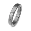 Black hematite ring detail shot, smooth arc polished surface, DIY jewelry accessory. - Inner Diameter 19mm / Thickness 2.2mm / Width 4mm / Black