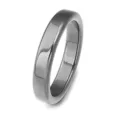 Non-magnetic black gallstone ring arc shaped hematite DIY jewelry accessory detail view. - Inner Diameter 20mm / Thickness 2.2mm / Width 4mm / Black