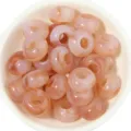 Pink marbled crystal glass round pie beads for DIY handmade bracelets, necklaces. - 50 Pieces / Light Coffee Two-Tone