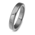 High quality non-magnetic black hematite ring band smooth arc shape DIY jewelry accessory. - Inner Diameter 21mm / Thickness 2.2mm / Width 4mm / Black
