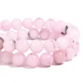 Rosa Kristall Edelstein Runde Perlen fur DIY Armband Schmuck Herstellung Zubehor - Rosa Opal