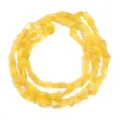 Gelbe Kristall Splitter Perlen lose DIY Handarbeit Schmuck Strang Material neu - Goldgelber Katzenaugenstein