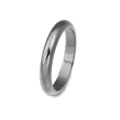 Black hematite ring band detail shot, smooth polished arc surface for DIY jewelry making. - Inner Diameter 16mm / Thickness 2.6mm / Width 4mm / Black