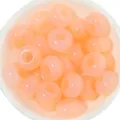 Light pink translucent round spacer beads for DIY bracelets necklaces making 100pcs - 50 Pieces / Orange Two-Tone