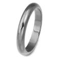 Detailed view of polished black hematite ring band, smooth curved surface accessory for DIY jewelry. - Inner Diameter 21mm / Thickness 2.6mm / Width 4mm / Black