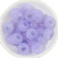 Purple glass donut loose beads, large hole spacer beads for DIY jewelry making bracelets. - 50 Pieces / Purple Two-Tone