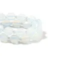Braccialetto di perline distanziatrici in cristallo bianco sfaccettato accessori - Diametro 6mm (Circa 45 Pezzi) / Opale Sfaccettato