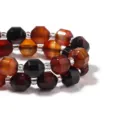 perline distanziatrici in pietra multicolore sfaccettata accessori collana DIY variante - Diametro 6mm (Circa 45 Pezzi) / Agata Caffè Scuro Sfaccettata
