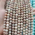 Φυσικές ματ χάντρες πέτρας για DIY κοσμήματα, χαλαρές χάντρες για βραχιόλια και κολιέ. - Διάμετρος 6mm Τρύπα 0.8mm (Περίπου 60τμχ) / Ματ Κόκκινος Δικτυωτός Ίασπις