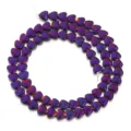 Galvanisierte lila Herz Hämatit Perlen flacher Bogen DIY Schmuck Zubehör Teile neu - Gewölbtes Herz Violettes Licht