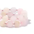 Perline per bracciale in cristallo di pietra preziosa sfaccettata multistrato con distanziali - 6mm (circa 45 pezzi) / Morganite