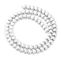 Silber beschichtete Herz Hämatit Perlen flacher Bogen lose Perlen für DIY Schmuck. - Gewölbtes Herz Weiß K