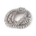 Cuentas de ábaco de hematites galvanizado facetado para bisutería artesanal DIY hecha a mano. - 1 Pieza por Paquete / Cuenta de Ábaco 3*2mm / Plateado