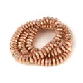Cuentas de abaco de hematita facetada en oro rosa para manualidades y creacion de joyas DIY. - 1 Pieza por Paquete / Cuentas de Ábaco Facetadas 3*2mm / Rosa oro