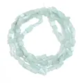 Hellblaue Kristall Glas Perlen Kette fuer DIY Schmuckherstellung und Armband Basteln. - Hellblauer Katzenaugenstein