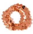 Rose Gold Heart Shaped Hematite Beads Bracelet DIY Jewelry Making Accessories Strand - 8mm (Approx. 58 Pcs) / Heart Rose Gold