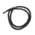 Black striped agate loose beads natural stone round beads DIY jewelry making accessories strand - Black Striped Agate / 4mm (Approx 95pcs)