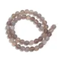Natural gray agate loose beads for DIY handmade bracelets, smooth gemstone round bead jewelry making. - 8mm / Gray
