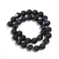 Natural black banded agate round beads DIY jewelry making accessories gemstone wholesale - Black Striped Agate / 12mm (Approx 30pcs)