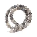 Natural black and white dragon vein agate round beads strand for DIY jewelry making wholesale - Black Line Dragon Vein (Item No:T5244) / 8mm (Approx. 45 Pieces)
