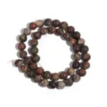 Natural flower agate gemstone round beads DIY jewelry making accessory crafting material - 8mm (Approx 45pcs)