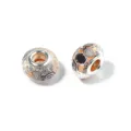 Colorful black grid resin large hole charm beads DIY bracelet accessories variant. - Faceted Round: Orange / 20 Pcs/Pack, Outer Diameter approx. 14mm, Height approx. 9mm, Hole approx. 4.5mm