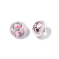 Pink large hole resin beads for DIY charm bracelets and handmade jewelry accessories. - Faceted Round: Pink / 20 Pcs/Pack, Outer Diameter approx. 14mm, Height approx. 9mm, Hole approx. 4.5mm