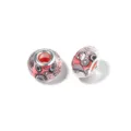 Colorful resin large hole charm beads for DIY bracelet jewelry making, 2pcs set, fashion accessory. - Circular Faceted: Red / 20 Pcs/Pack, Outer Diameter approx. 14mm, Height approx. 9mm, Hole approx. 4.5mm