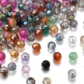 Perline di cristallo sfaccettate multicolore per la creazione di gioielli fai da te art - colori misti casuali