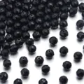 Perline di cristallo sfaccettate nere perle sfuse per la creazione di gioielli fai da te - Nero