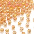 Perline di cristallo sfaccettate dorate per gioielli fai da te, splendidi distanziatori. - Rosa Rosso Oro