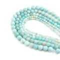 Matte Amazonit Chalcedon Perlen rund Edelstein DIY Armband Halskette Schmuckzubehör. - Matter Amazonit / Durchmesser 8mm (ca. 45 Stk.)