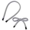 Schwarz-weiße Vichy-Karos Stoffband und Schleife Detail, ideal für DIY handgemachte Zubehör. - 2 Stk./Pack (55cmx10mm) / Schwarz-Weiß Kariert