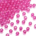 Perline di cristallo sfaccettate rosa acceso distanziatori sfusi per bracciali gioielli fai da te - Rosso rosa