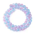 Farbverlauf rosa blaue Glasperlen rund lose DIY Handgemachte Schmuck Armband Halskette Zubehör - 8mm (45 Stück/Packung) / Blau und Violett