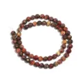 Natuurlijke rode luipaard jaspis edelsteen kraal strand voor DIY armband sieraden maken accessoires. - Rode Luipaardhuid Ronde Kralen Streng (Artikel: T5036) / 6mm (ongeveer 60 stuks)