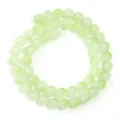 Hellgrüne Glasrundperlen Kette für DIY Schmuckherstellung, Armbänder und Halsketten Accessoires. - Hellgrün & Weiß